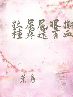 拉屎屁眼撕裂那种疼还有血