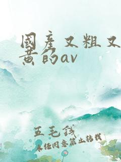 国产又粗又猛又黄的av