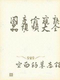 国产偷窥熟女精品视频大全一亚洲国产