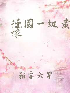 德国一级黄色录像