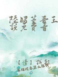 陆昭菱晋王的小说免费看