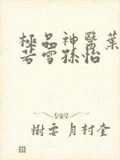 极品神医叶辰夏若雪孙怡