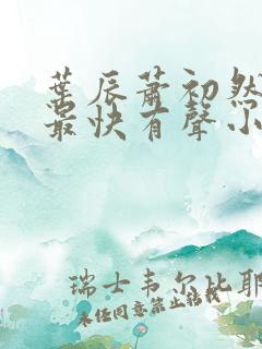 叶辰萧初然更新最快有声小说