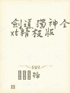 剑道独神全本txt精校版