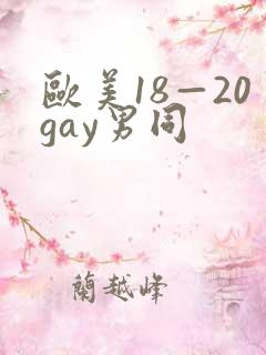 欧美18—20gay男同