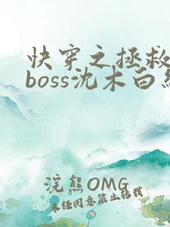 快穿之拯救黑化boss沈木白结局