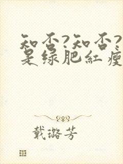 知否?知否?应是绿肥红瘦(网文版)