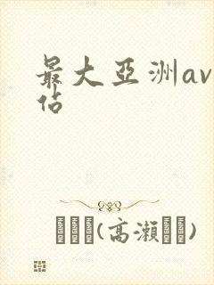 最大亚洲av网站