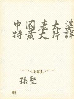 中国老太婆一级特黄大片详情