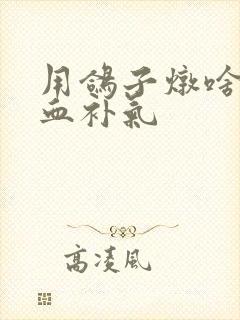 用鸽子炖啥最补血补气