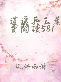 逍遥兵王叶成免费阅读581