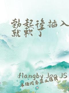 勃起后插入一会就软了