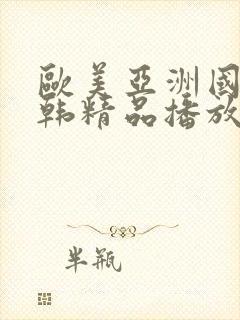 欧美亚洲国产日韩精品播放