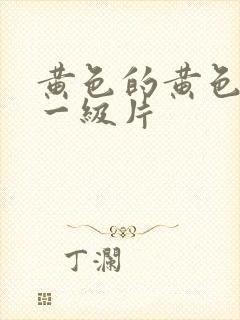 黄色的黄色录像一级片