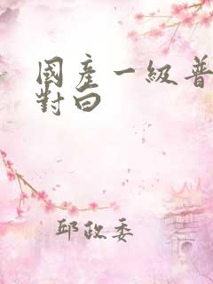 国产一级普通话对白