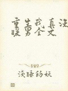 重生我真没想当暖男全文