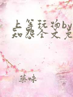 上等玩物by长知怨全文免费阅读笔趣阁