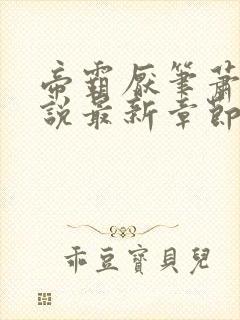 帝霸厌笔萧生小说最新章节