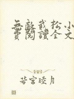 无敌武松小说免费阅读全文无弹窗