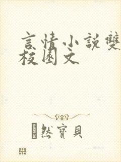 言情小说双男主校园文