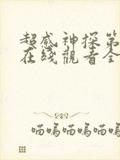 超感神探第五季在线观看全集免费高清