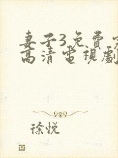 妻子3免费完整高清电视剧在线观看,