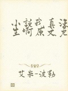 小说我真没想重生啊原文免费阅读