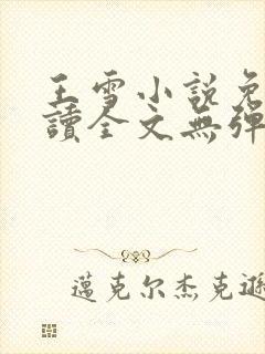 王雪小说免费阅读全文无弹窗