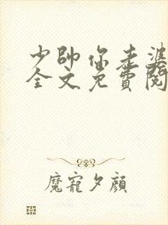 少帅你老婆跑了全文免费阅读免费