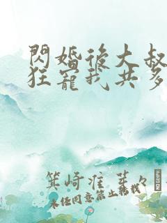 闪婚后大叔每天狂宠我共多章