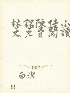 林铭陈佳小说全文免费阅读最新章节