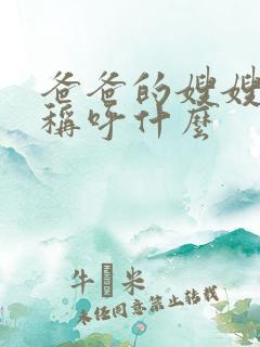 爸爸的嫂嫂应该称呼什么