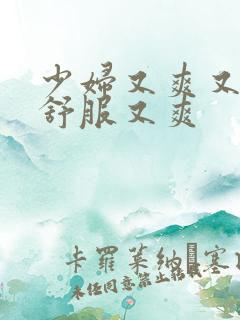 少妇又爽又紧又舒服又爽