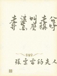 老婆叫老公的哥哥怎么称呼