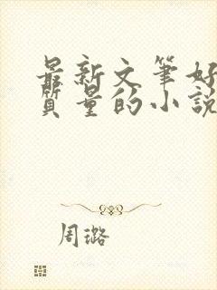 最新文笔好的高质量的小说推荐