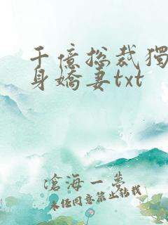 千亿总裁独宠替身娇妻txt