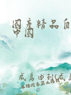 国产精品自拍自中国