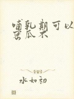 哺乳期可以吃哈密瓜不