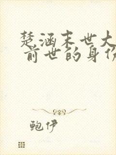 楚涵末世大回炉 前世的身份