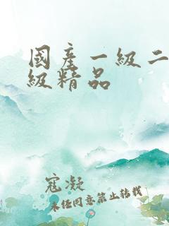 国产一级二级三级精品