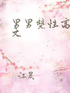 男男双性高hv文