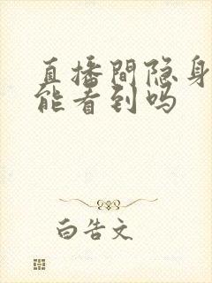 直播间隐身主播能看到吗