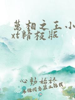 万相之王小说txt精校版