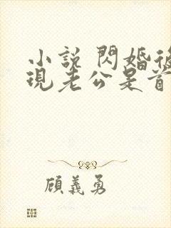 小说 闪婚后发现老公是首富大佬