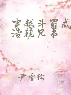 穿越斗罗成霍雨浩亲兄弟