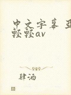 中文字幕 亚洲轻轻av