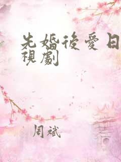 先婚后爱日剧电视剧