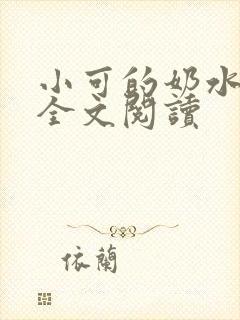 小可的奶水小说全文阅读