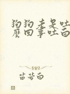 狗狗老是吐是怎么回事吐白色液体