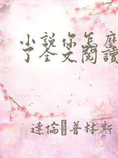 小说你怎么不笑了全文阅读